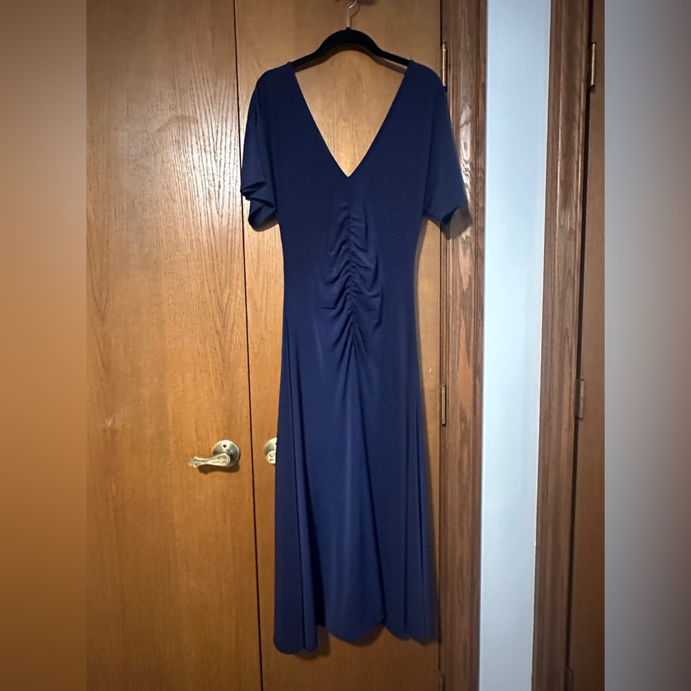 White House Black Market Navy Backless Dress